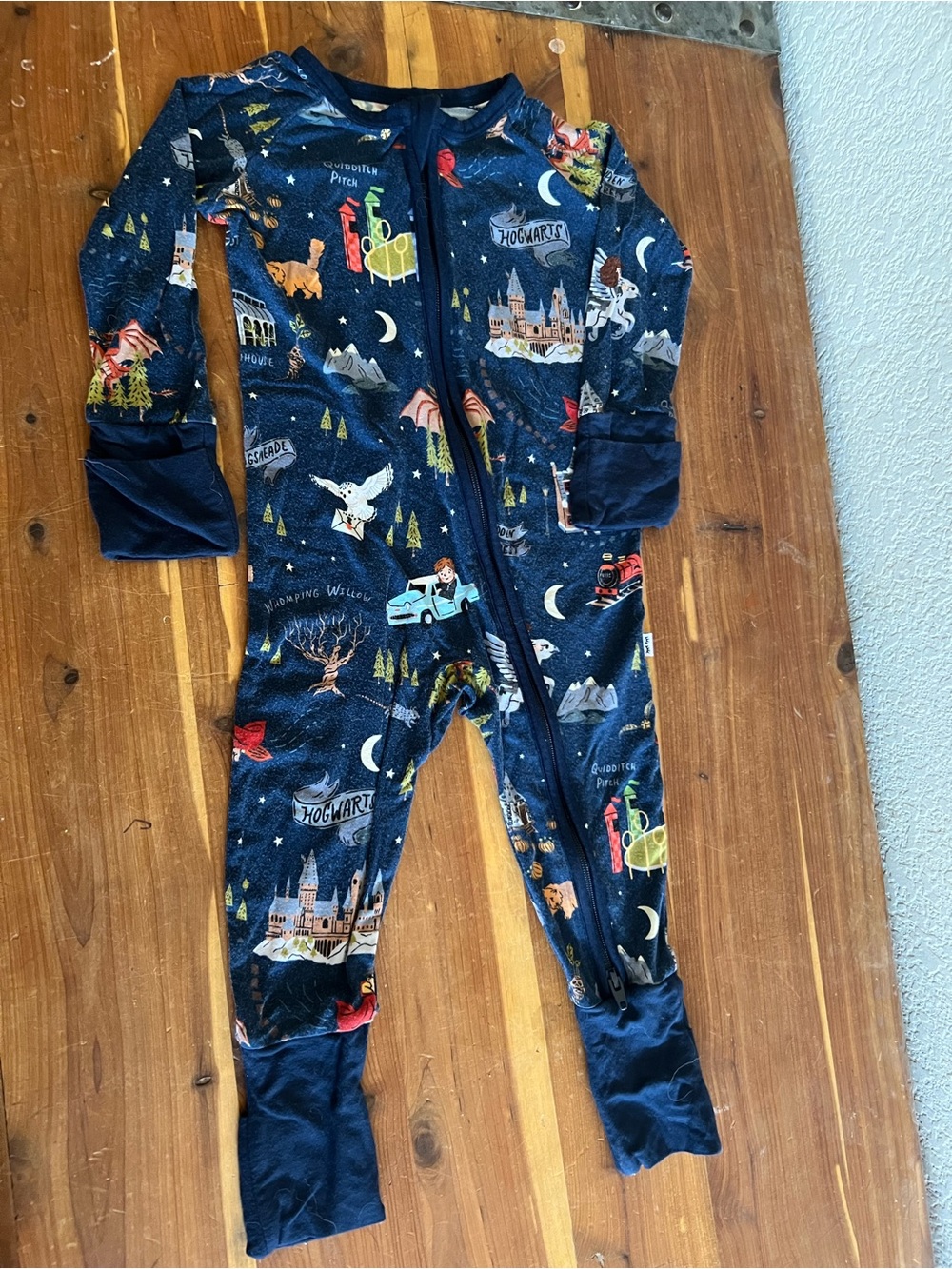 Little Sleepies Navy Blue Magical Castle Kids Pajama Set